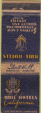 Matchbook Cover - Hull Hotels California Chain WORN