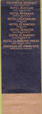 Matchbook Cover - Hull Hotels California Chain WORN