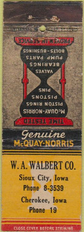 Matchbook Cover - Irving's Inn Delaware NJ WORN