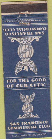 Matchbook Cover - San Francisco Commercial Club CA