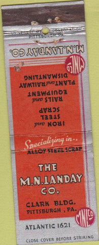 Matchbook Cover - MN Landay Co Pittsburg PA Iron Steel