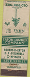 Matchbook Cover - Eaton Lumber Co Chicago IL WEAR
