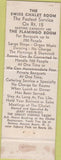 Matchbook Cover - The Chalet Dillsburg PA WEAR