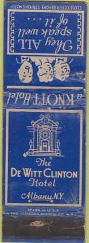 Matchbook Cover - DeWitt Clinton Hotel Albany NY WORN