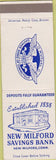 Matchbook Cover - New Milford Savings Bank CT