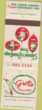 Matchbook Cover - Grotto Oakland CA Jack London Square Christmas
