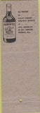Matchbook Cover - Corgby's Reserve Whiskey Parrot Peoria IL