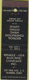 Matchbook Cover - Hinkle Lea Electric Co Warren OH