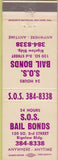 Matchbook Cover - SOS Bail Bonds NO TOWN