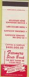 Matchbook Cover - Farmers State Bank Brush CO SAMPLE