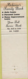 Matchbook Cover - Exchange National Bank Atchison KS