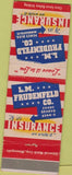 Matchbook Cover - LM Frudenfeld Insurance