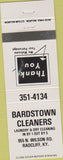 Matchbook Cover - Bardstown Cleaners Radcliff KY