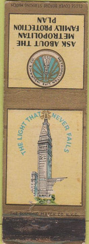 Matchbook Cover - Metropolitan Family Insurance WORN