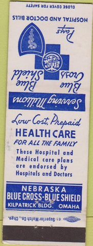 Matchbook Cover - Blue Cross Blue Shield Omaha NE