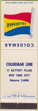 Matchbook Cover - Coldemar Line New York City Shipping Panama Canal