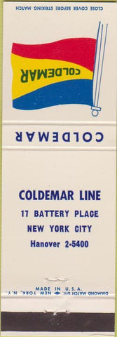 Matchbook Cover - Coldemar Line New York City Shipping Panama Canal