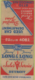 Matchbook Cover - Long Ford Detroit MI BOBTAIL WORN