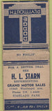 Matchbook Cover - HL Starn Dodge Plymouth BOBTAIL POOR Highland Park