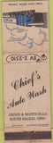 Matchbook Cover - Chief's Auto Wash South Euclid OH