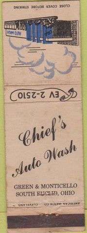 Matchbook Cover - Chief's Auto Wash South Euclid OH
