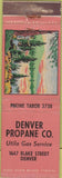 Matchbook Cover - Denver Propane Co CO