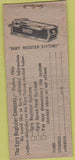 Matchbook Cover - Egry Typewriter billing Oklahoma City OK POOR BOBTAIL