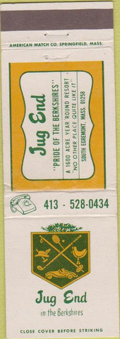 Matchbook Cover - Jug End South Egremont MA Resort