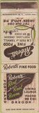 Matchbook Cover - Robers Rod Reel Room Portland OR WEAR