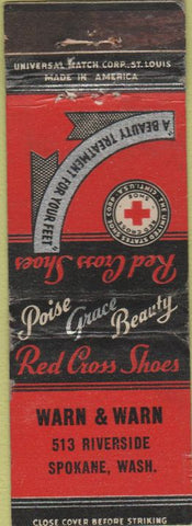 Matchbook Cover - Red Cross Shoes Spokane WA
