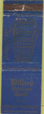 Matchbook Cover - Willard Hotel Grill Klamath Falls OR WORN