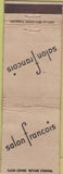 Matchbook Cover - Salon Francois Des Moines IA