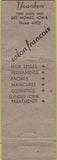 Matchbook Cover - Salon Francois Des Moines IA