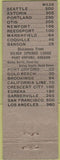 Matchbook Cover - Liver Springs Lodge Port Orford OR