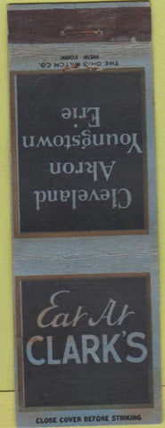 Matchbook Cover - Clark's Cleveland Youngstown Akron OH Erie