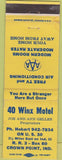 Matchbook Cover - 40 Winx Motel Crown Point IN