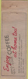 Matchbook Cover - Horn Hardart Restaurants Gilt Edge Coffee WORN CREASES