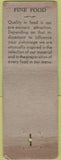 Matchbook Cover - Palmer Famous Grill  POOR