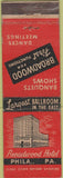 Matchbook Cover - Broadwood Hotel Philadelphia PA