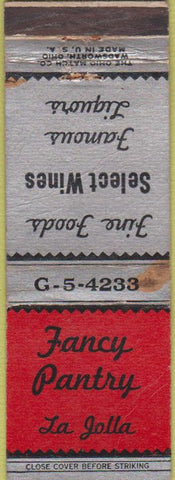 Matchbook Cover - Fancy Pantry La Jolla CA? WEAR