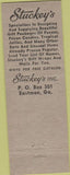 Matchbook Cover - Stucky's Pecans Candy Eastman GA