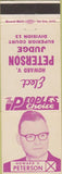 Matchbook Cover - Howard Peterson Judge Tempe AZ
