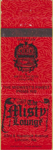 Matchbook Cover - Misty Lounge Lincoln NE