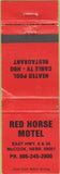 Matchbook Cover - Red Horse Motel McCook NE WEAR