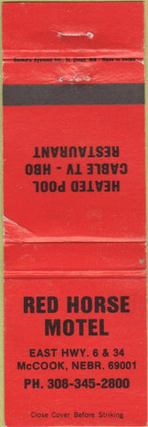 Matchbook Cover - Red Horse Motel McCook NE WEAR