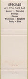 Matchbook Cover - Olympian Restaurant Mundelein IL pizza