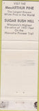 Matchbook Cover - The Cedars Crandon WI