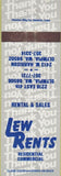 Matchbook Cover - Lew Rents real estate Olympia WA