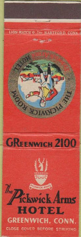 Matchbook Cover - Pickwick Arms Hotel Greenwich CT