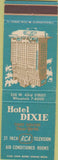 Matchbook Cover - Hotel Dixie New York City